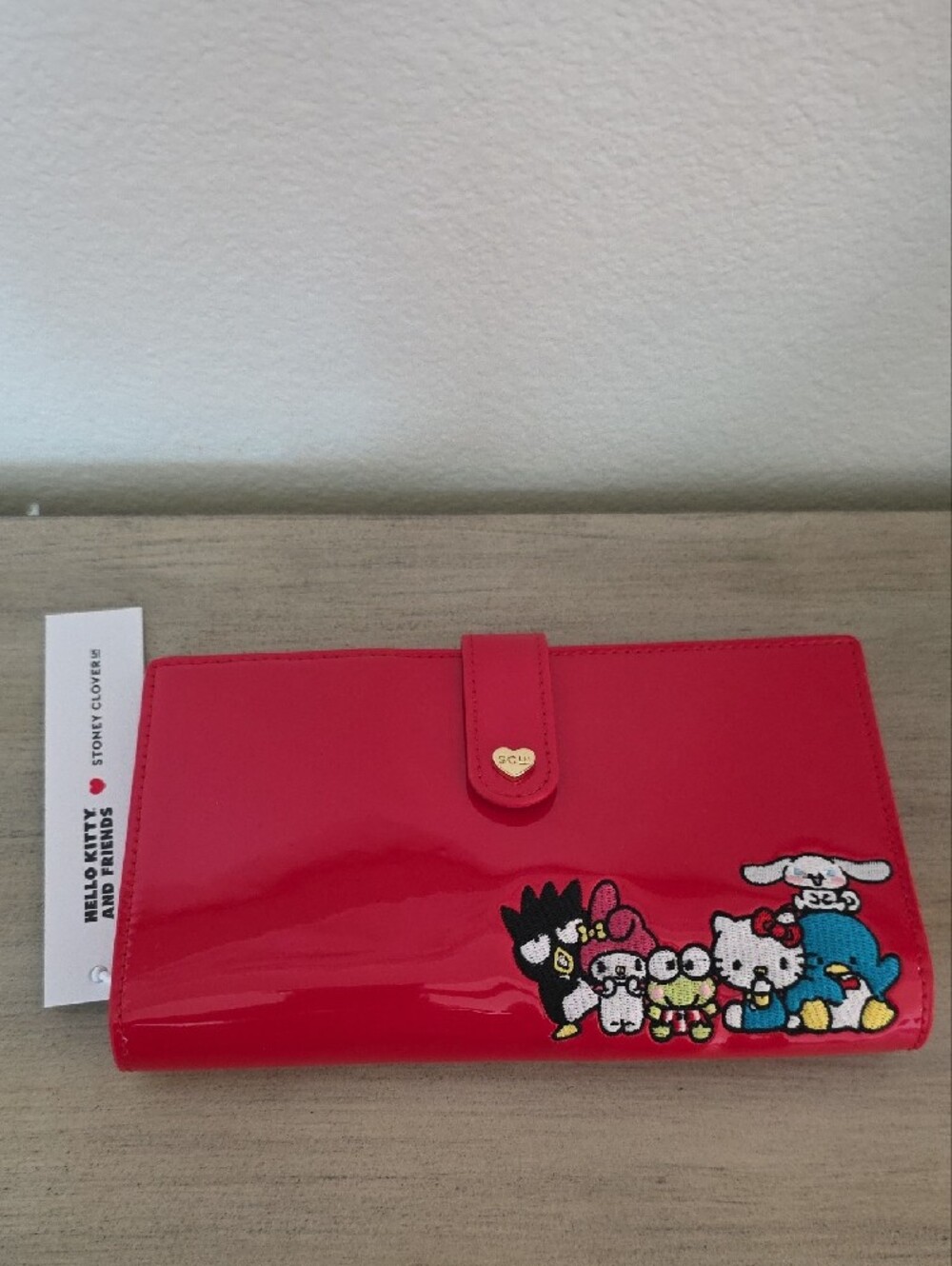 Stoney Clover Lane Hot Pink Patent Wallet with Character Patch NWT